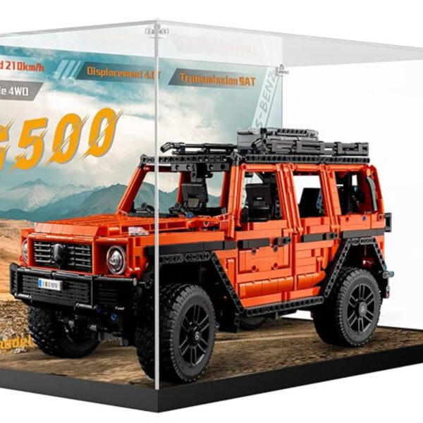 Acryl-Vitrine für Lego Technic Mercedes-Benz G 500 Professional Line Bausatz, staubdichte, durchsichtige Vitrine kompatibel mit Lego 42177 Modellauto – keine Modelle, nur Box
