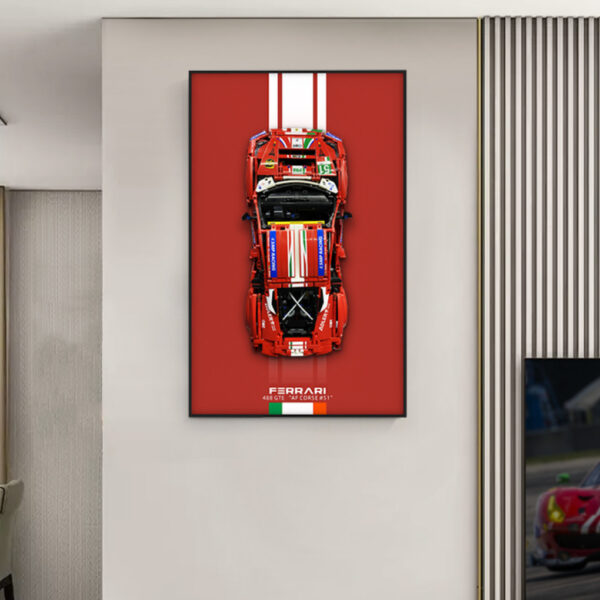 Wanddisplay für Lego Ferrari Daytona SP3 42143 Wandhalterung für Lego-Auto-Display, Geschenkidee für Lego-Liebhaber, Wohndekoration (Auto nicht enthalten)