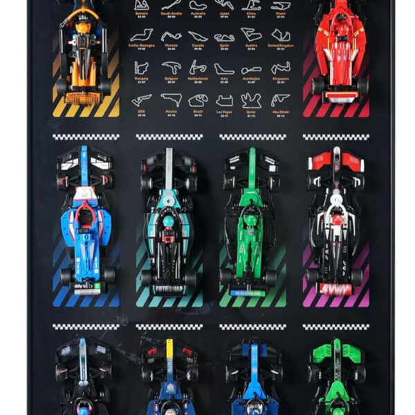 Display-Wandboard für Lego Speed Champions Ultimate Formula 1 Collector's Pack (Auto nicht enthalten) Wandhalterung für Lego 66802 F1-Modellauto-Sammelset, platzsparend, kreative Wohndekoration