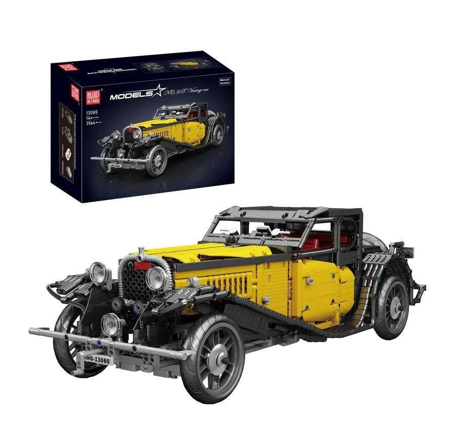 Mould_King_Vintage_T50_Car_Remote_Controlled_Building_Set_13080_car_models_Mould_King_Bricks_LEGO_Bricks_alternative_ MouldKing klassieke T50 auto vooraanzicht