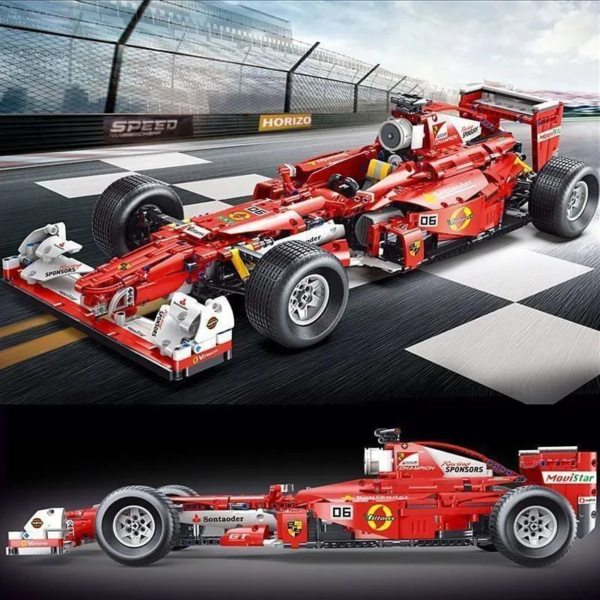 TAIGAOLE Roter F1-Wagen Maßstab 1:8 TECHNICIAN T5006 mit 1698 Teilen