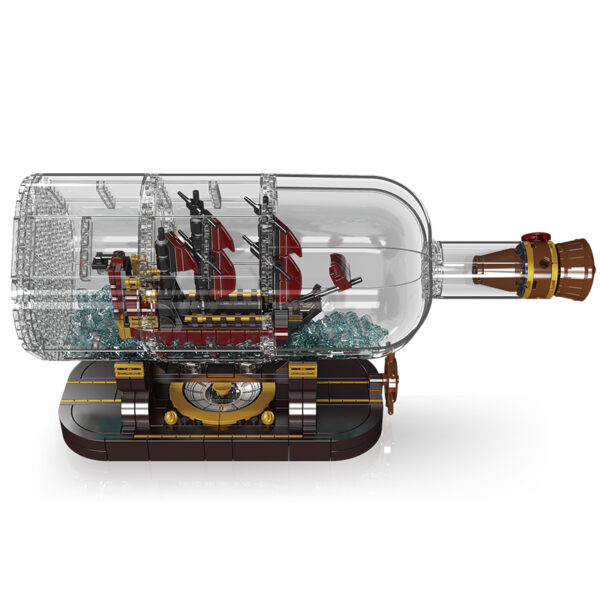 Mould King 10085 Das Mini Queen Revenger Schiff in der Flasche Bauset | 885 Teile
