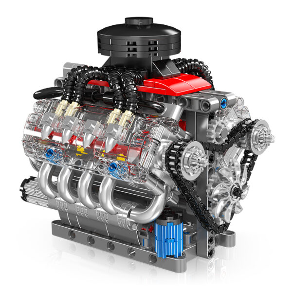 Mould King 10171 Chevy LSX454 motorisierter V8-Motor Bausatz | 487 Teile