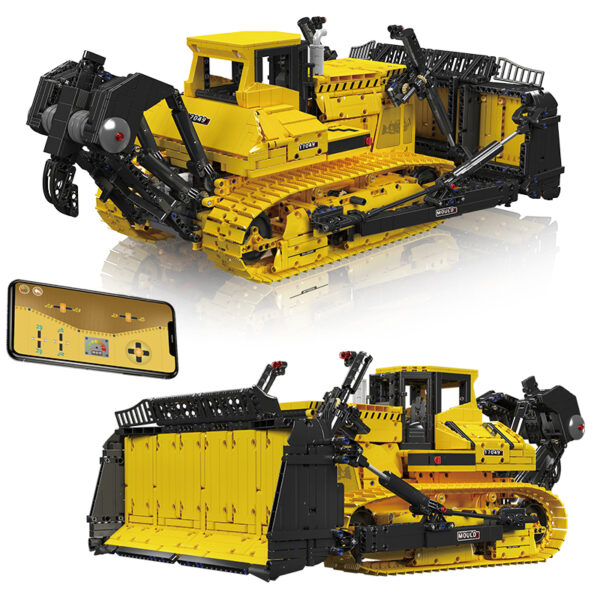 MOULD KING 17049 Liebherr PR766 Planierraupe Bausatz mit Fernbedienung | 3.568 Teile
