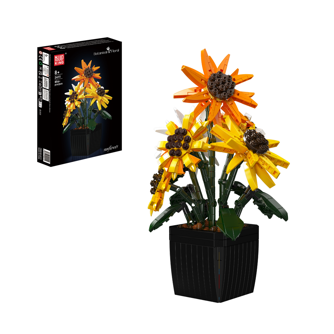 Mould King 24111 Sonnenblume im Topf Bausatz _ 854 Teile
