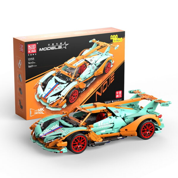 MOULD KING 13155 Grüner Apollo Sonnengott RC-Sportwagen mit 1669 Teilen