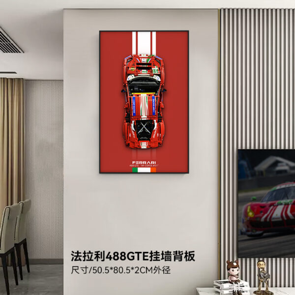 Lego Technic Ferrari 488 GTE „AF Corse #51“ 42125 Wandhalterung für Display