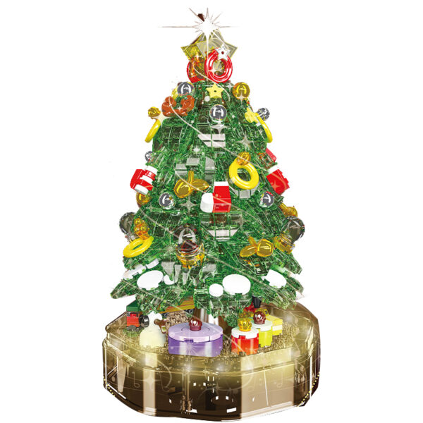 MOULD KING 10090 Grüne Magische Weihnachts-Spieluhr mit 688 Teilen