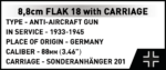 Cobi 8.8 cm Flak 18 with Carriage 3140