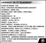 Cobi Lockheed SR-71 Blackbird 5891